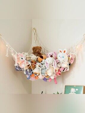 Hanging Macrame Toy Hammock